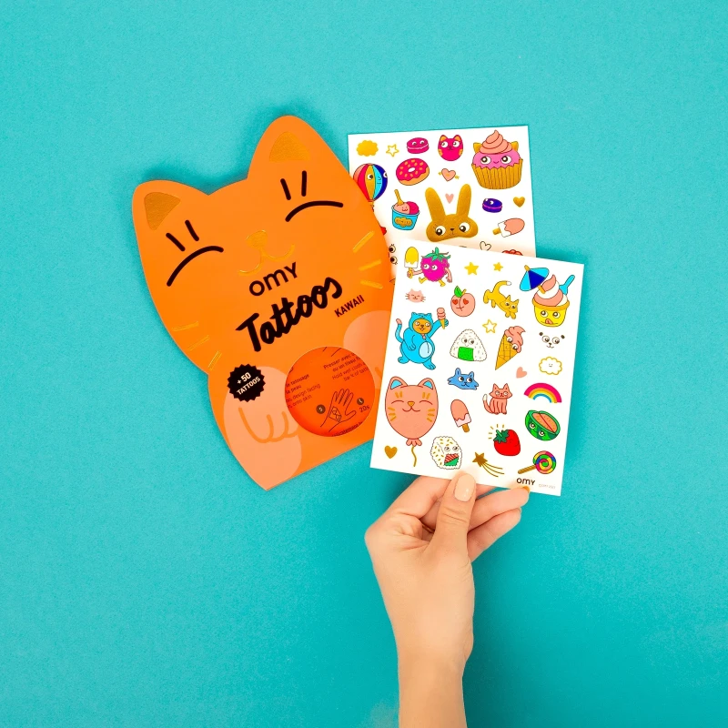 Omy Tatuaże dla dzieci 50 sztuk Kawaii