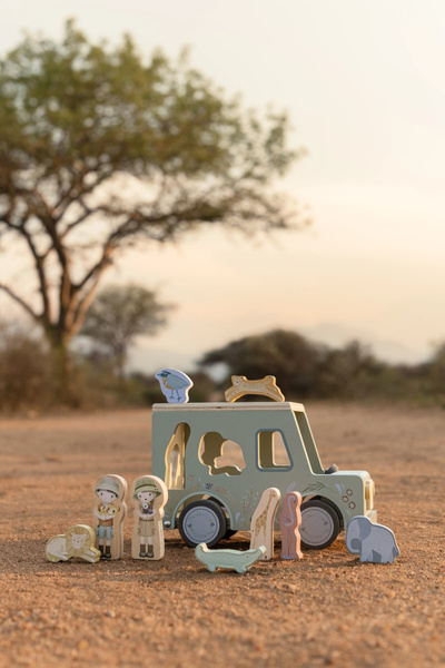 Little Dutch Drewniany samochód sorter Safari Friends