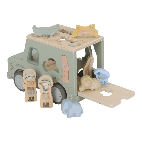 Little Dutch Drewniany samochód sorter Safari Friends