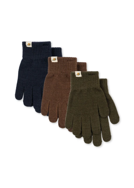 Konges Sløjd rękawiczki Filla 3pack Forest Mix