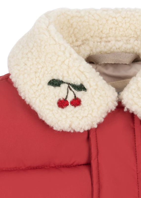 Konges Sløjd kurtka zimowa dziecięca z kołnierzem Cardinal