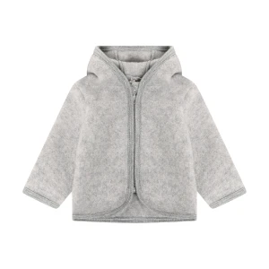 HUTTELIHUT kurtka z kapturem i uszami z wełny merino  Grey Melange 