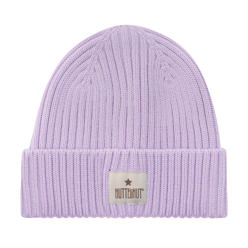 HUTTELIHUT czapka dla dzieci z wełny merino purple rose