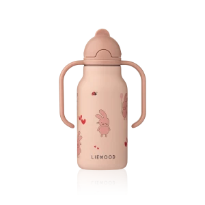 LIEWOOD butelka stalowa ze słomką Kimmie 250ml Królik