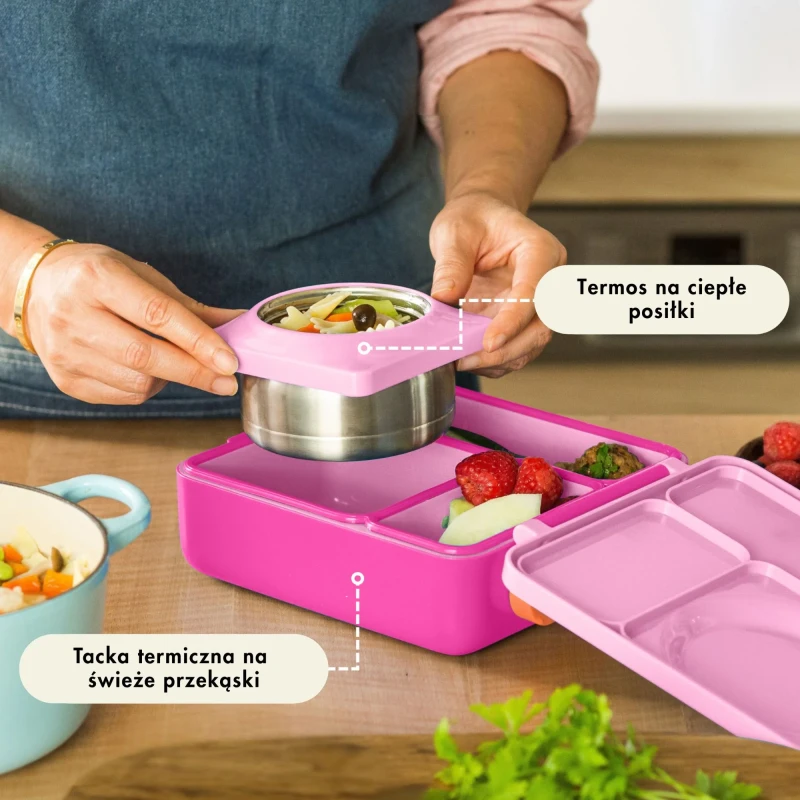 OMIEBOX lunch box z termosem, Pixie Pink 
