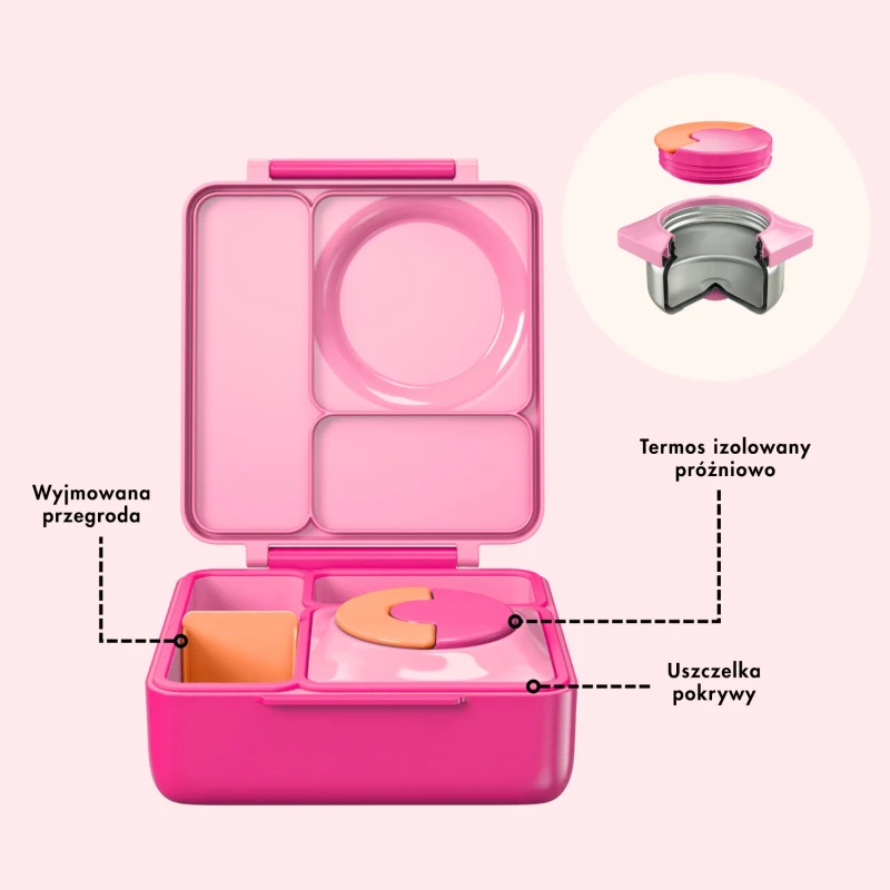 OMIEBOX lunch box z termosem, Pixie Pink 