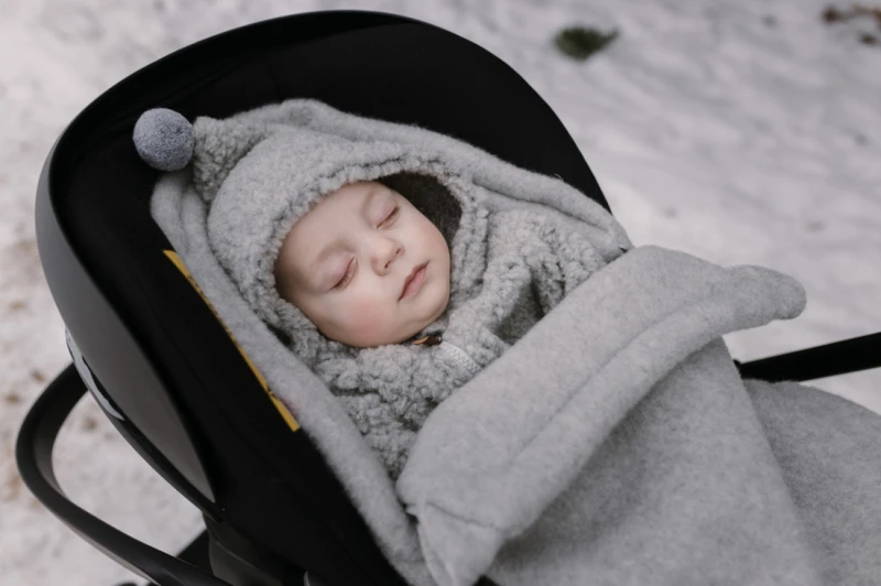 Zaffiro Śpiworek wełniany Mini Sierra 0-18m szary