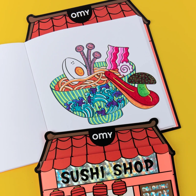 Omy Kolorowanka z naklejkami – Sushi Shop