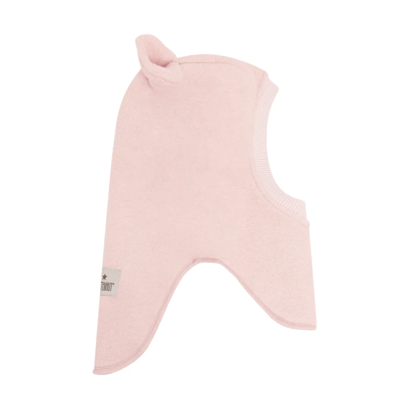 HUTTELIHUT kominiarka z wełny merino z uszami misia Rose Smoke