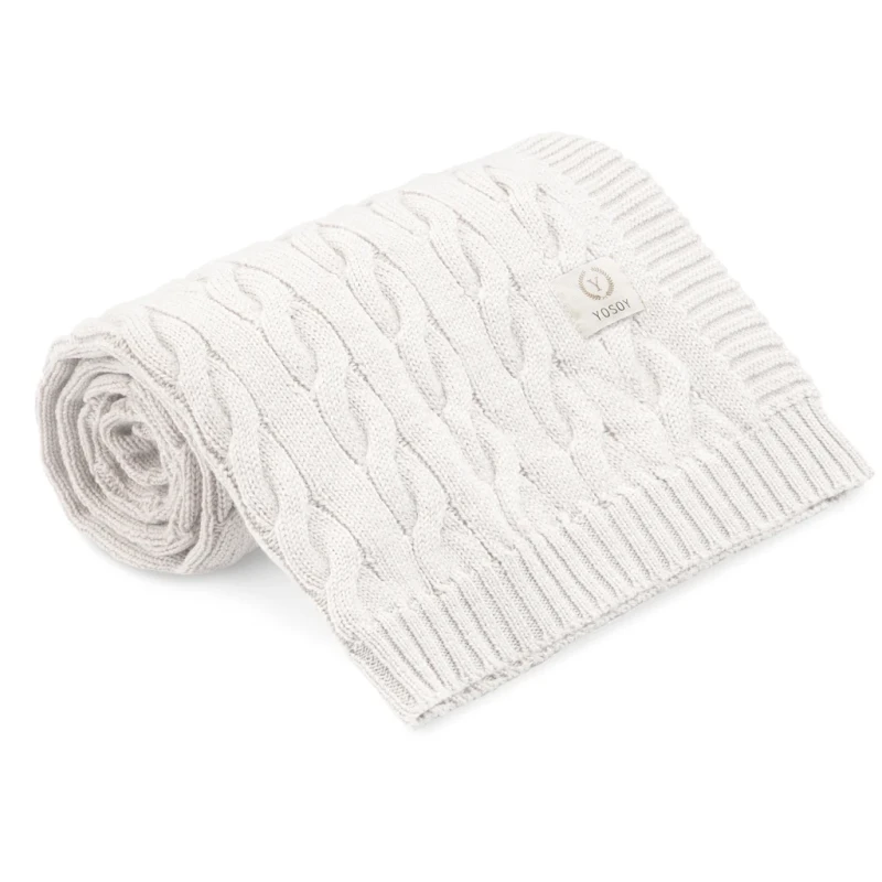 Yosoy koc 100% merino warkocz kremowy