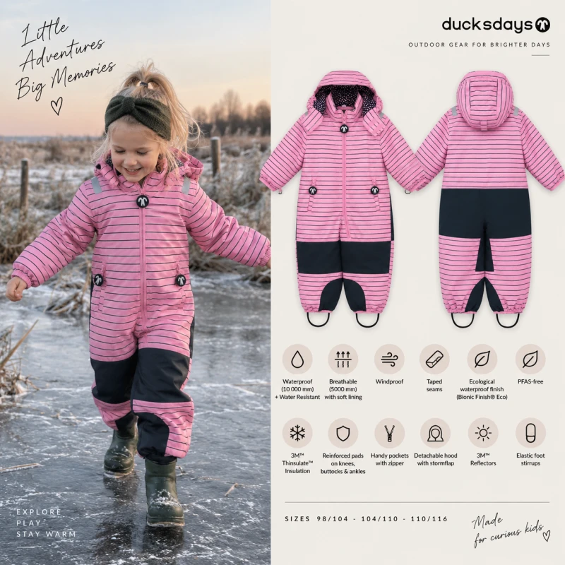 Ducksday Kombinezon zimowy dla dziecka Toddler snowsuit Em