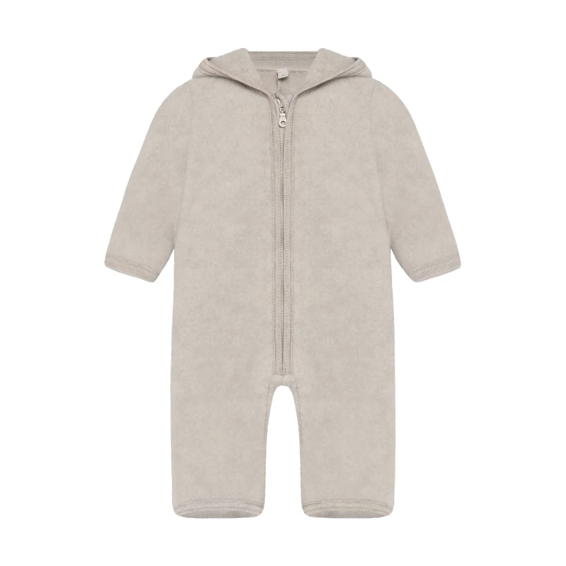 HUTTELIHUT kombinezon z wełny merino z kapturem Camel Melange 