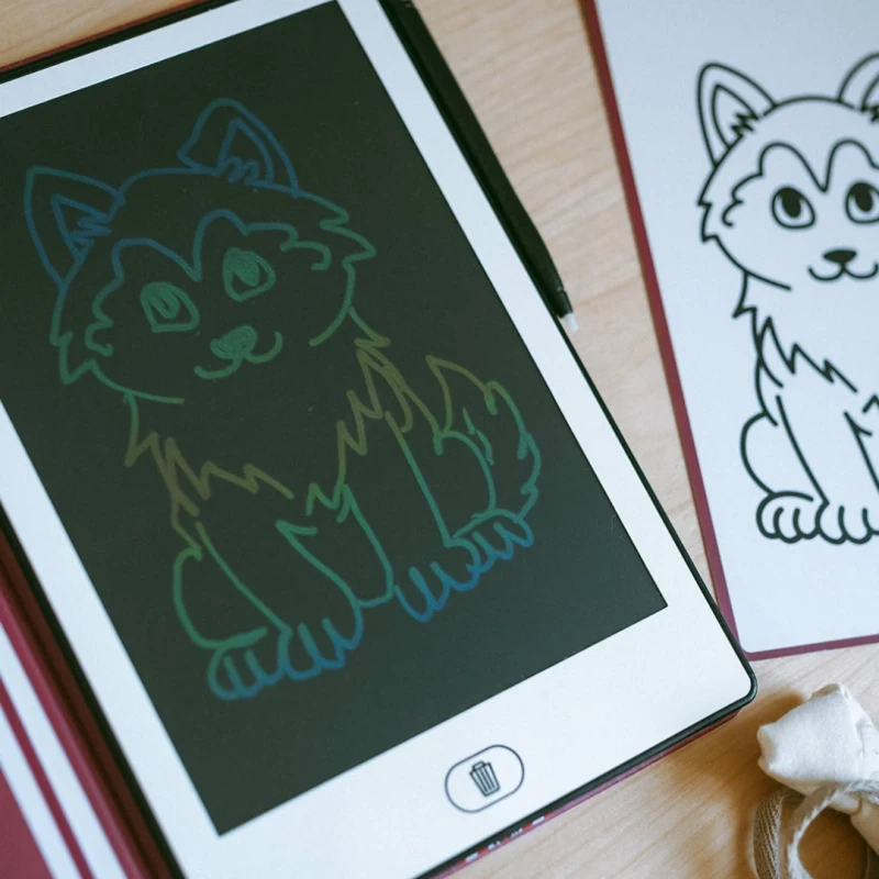 Kidywolf pad rysunkowy z papierem do kalek Pets