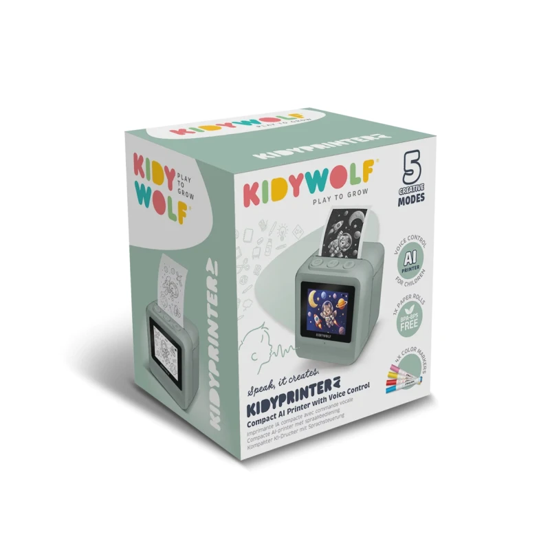 Kidywolf KIDYPRINTER-AI – drukarka termiczna dla dzieci z funkcją AI