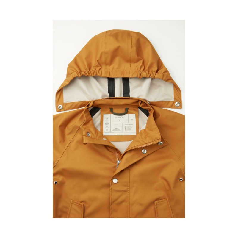LIEWOOD, płaszcz kurtka przeciwdeszczowa Long Raincoat - Panda faune green