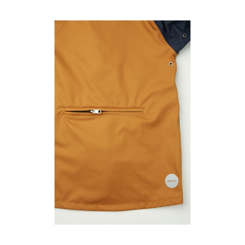 LIEWOOD, płaszcz kurtka przeciwdeszczowa Long Raincoat - Panda faune green