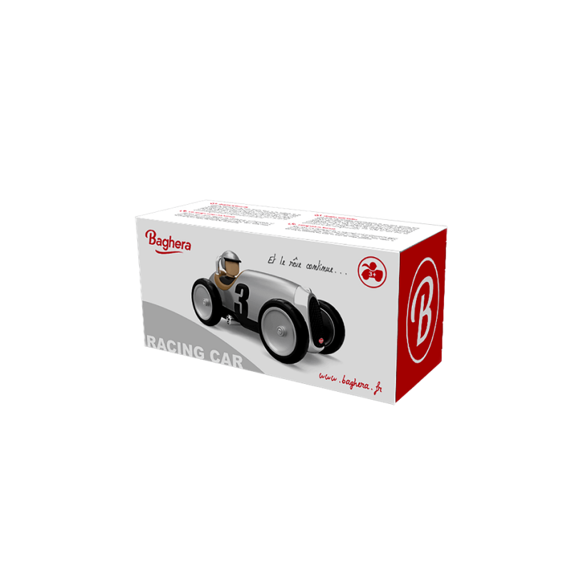 BAGHERA, samochodzik wyścigowy Racing Car Silver