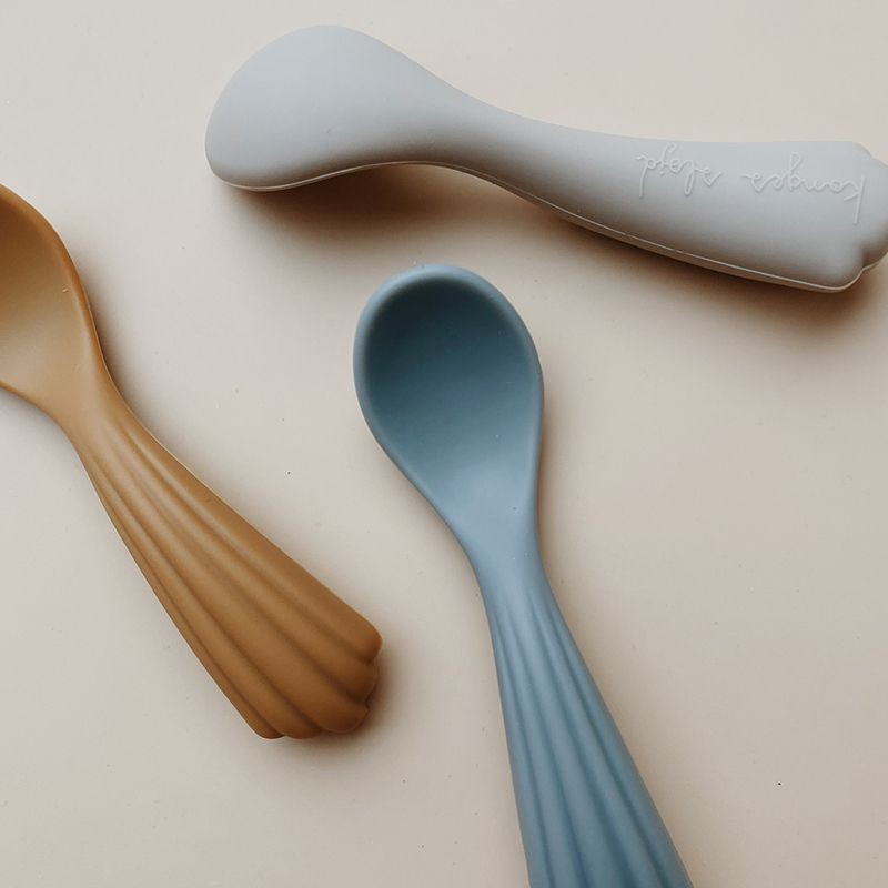 Konges Sloejd, łyżeczki silikonowe, 3 pack spoons silicone warm grey