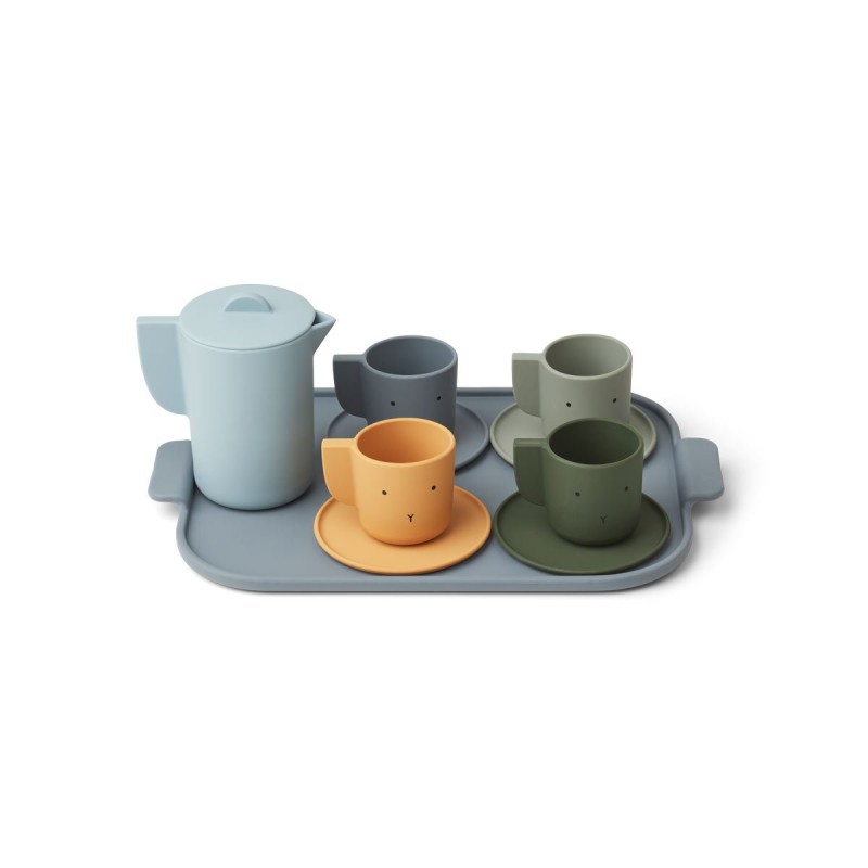 LIEWOOD, zestaw do herbaty silikonowy Ophelia Play Tea Set - Blue multi mix