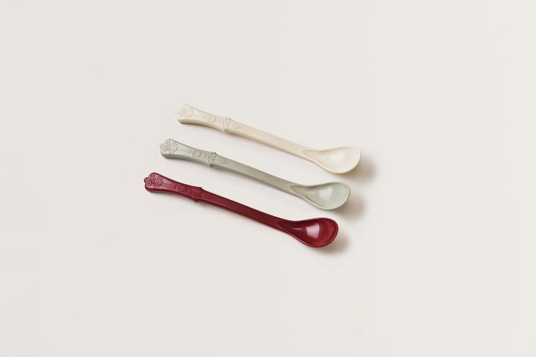 Garbo & Friends, łyżeczki plastikowe 3 sztuki, Maroon Spoons
