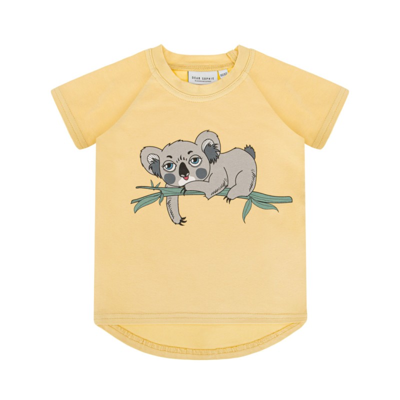 Dear sophie t-shirt żółty koala 62-68