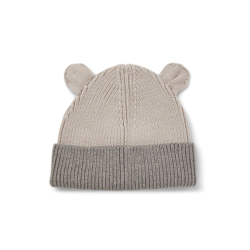 LIEWOOD czapka z uszami, Gina Beanie - Grey melange/sandy mix