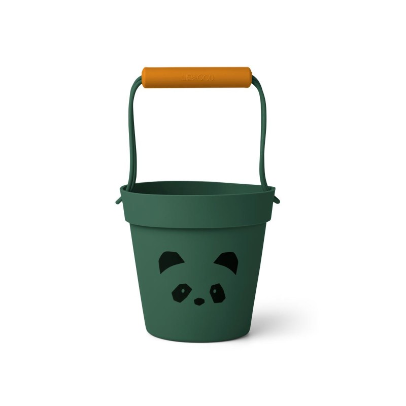 LIEWOOD, Silikonowe Wiaderko Linda Bucket - Panda garden green mix