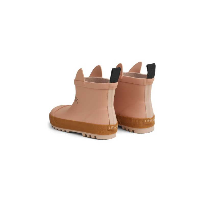 LIEWOOD, kalosze z naturalnego kauczuku, Tekla Rain Boot - Cat dark rose mix