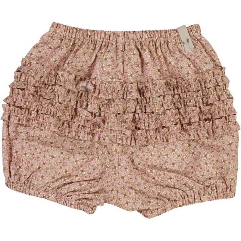 WHEAT, szorty Nappy Pants Ruffles misty rose flowers