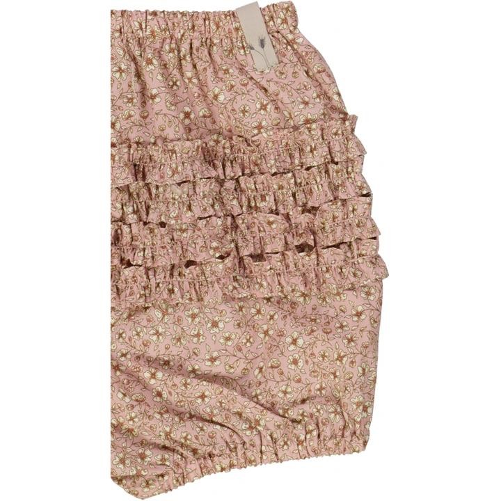 WHEAT, szorty Nappy Pants Ruffles misty rose flowers